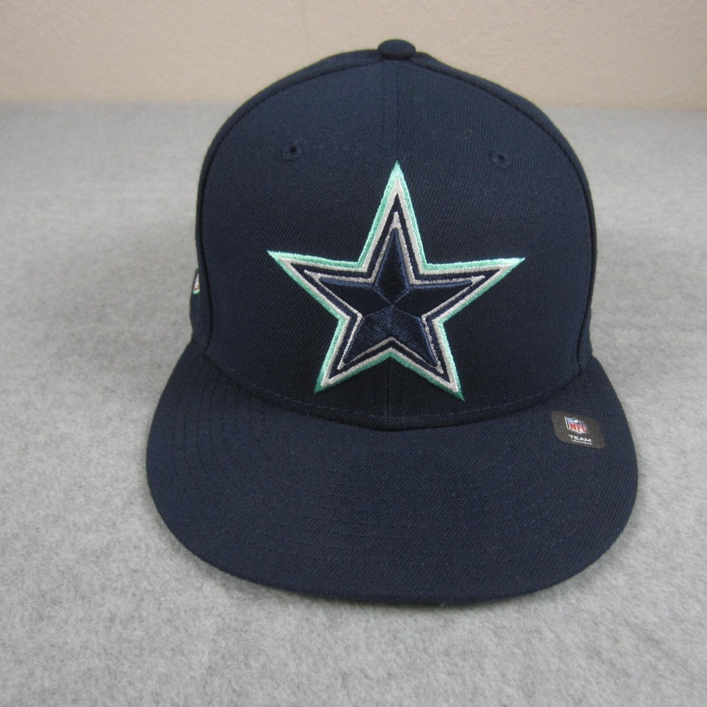Dallas Cowboys Hat Cap Fitted Mens 7.5 Blue NFL Football Star Logo New Era READ